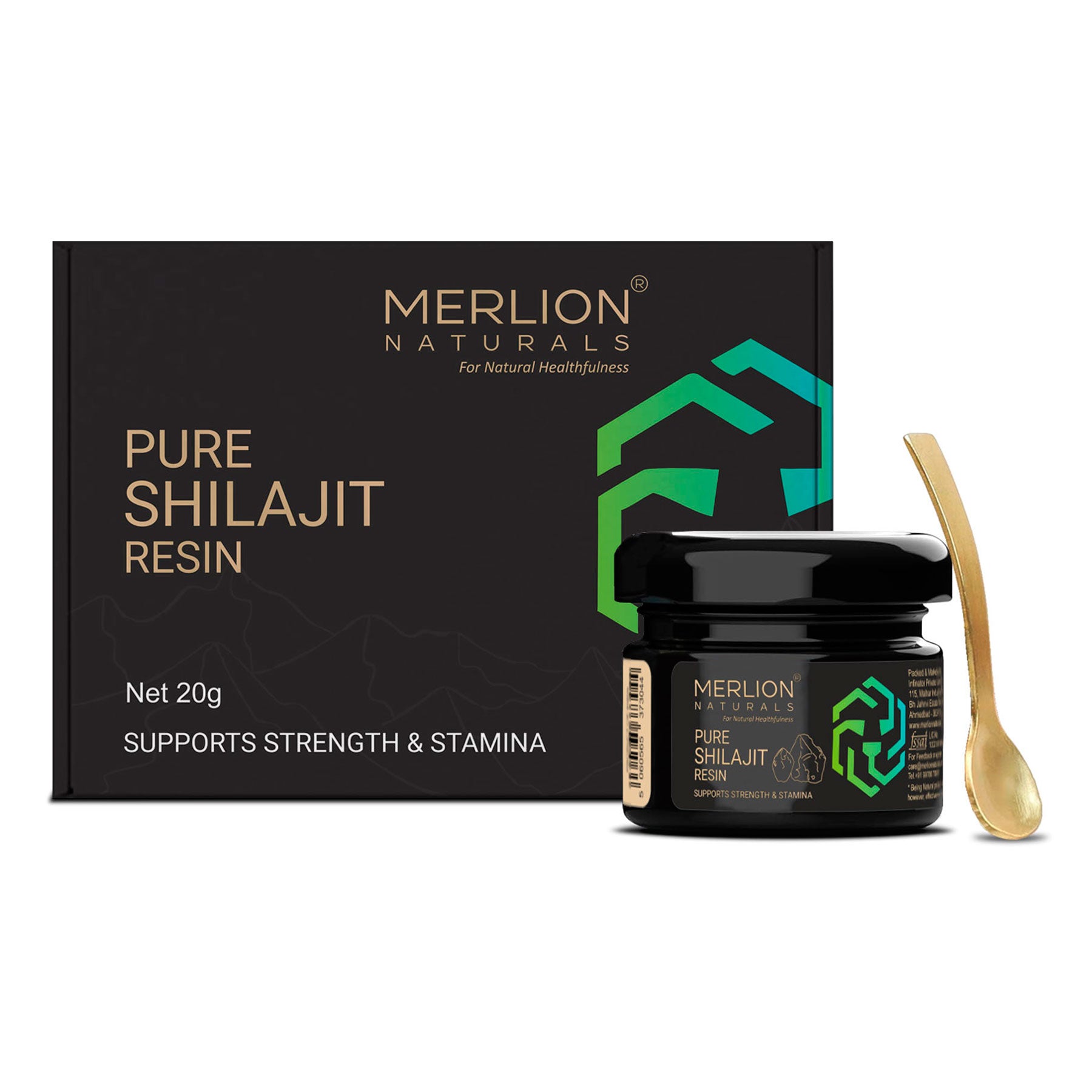 Shilajit Resin 20gm, Asphaltum punjabianum Pure Shilajit from Himalaya