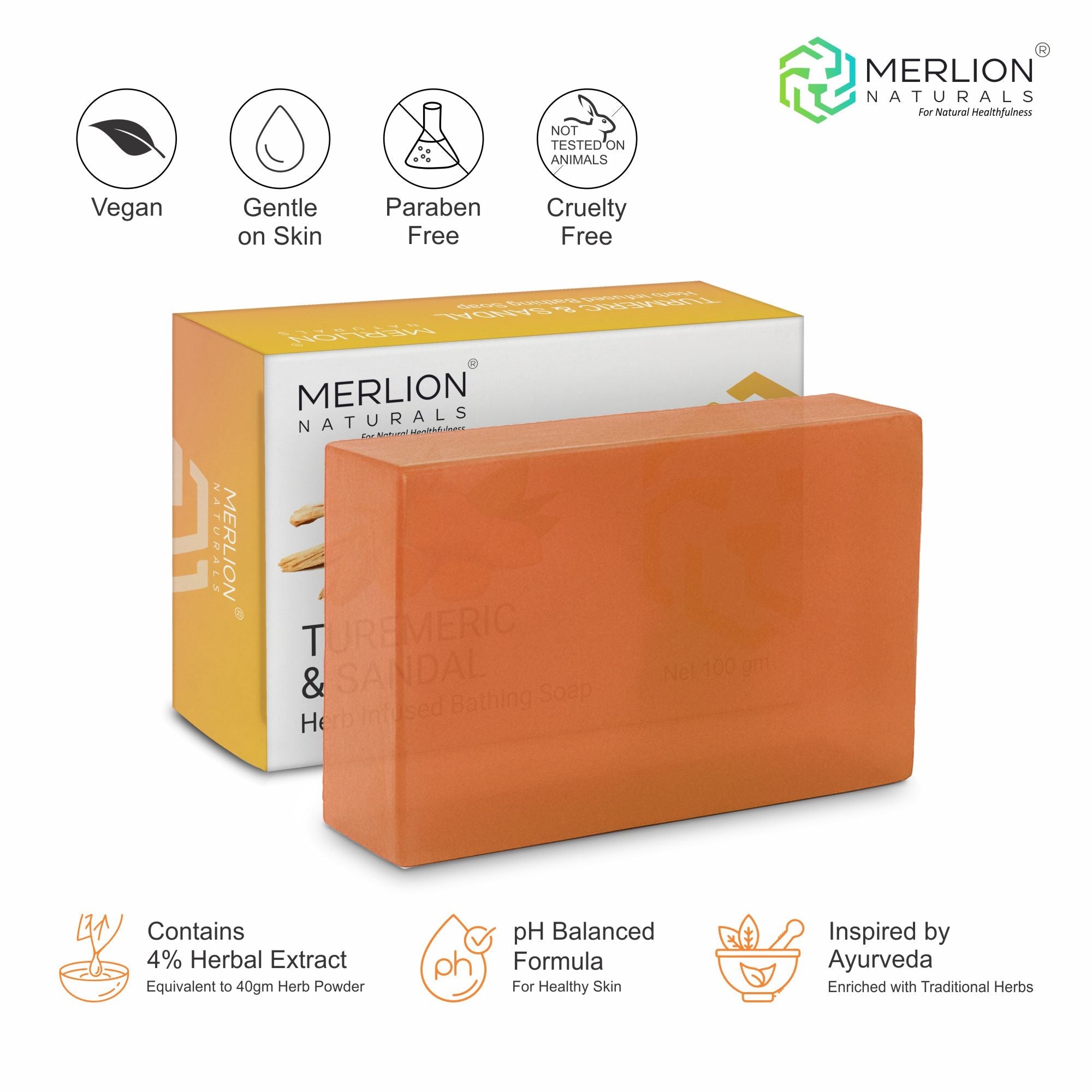 Turmeric and Sandal Soap (100gm x 3)