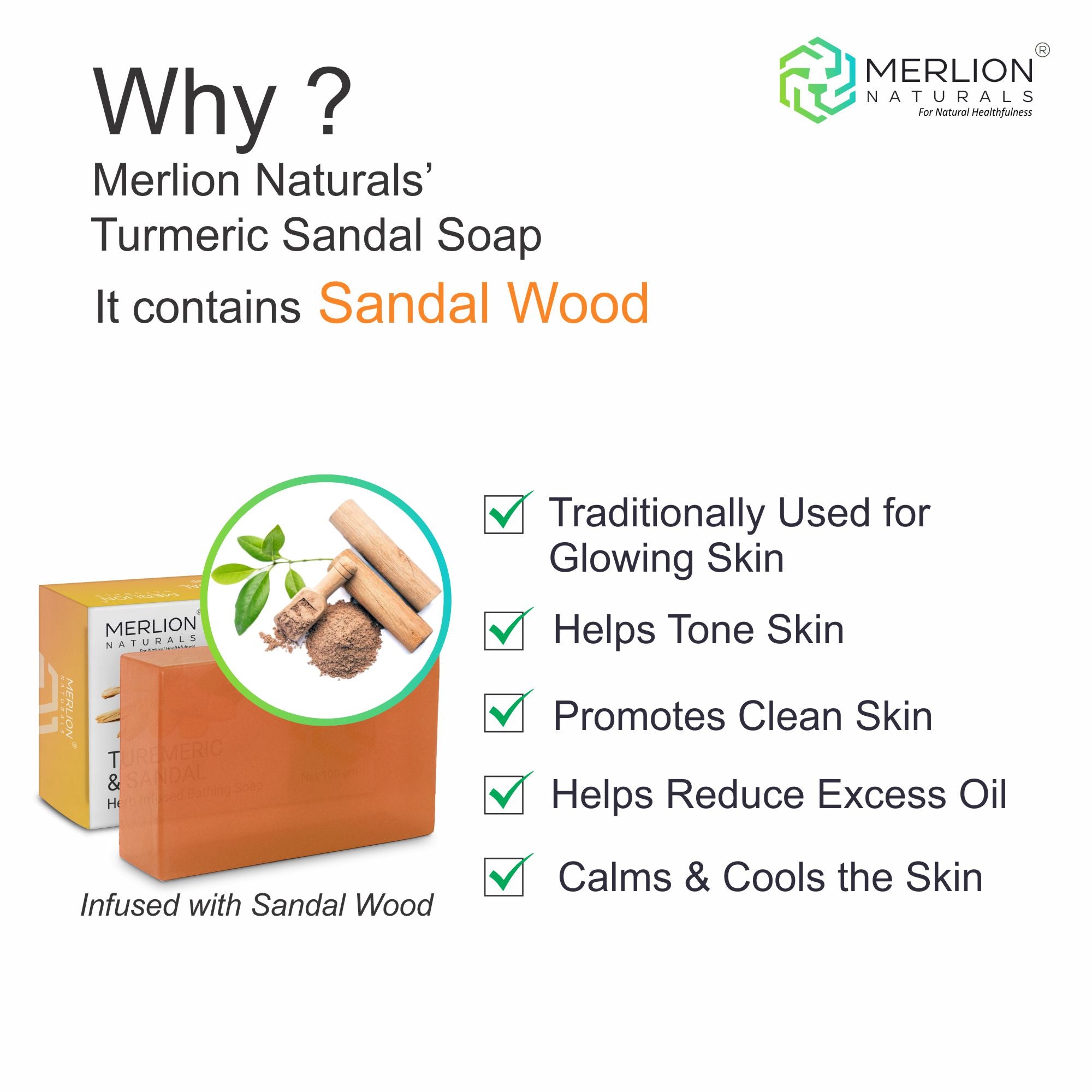 Turmeric and Sandal Soap (100gm x 3)