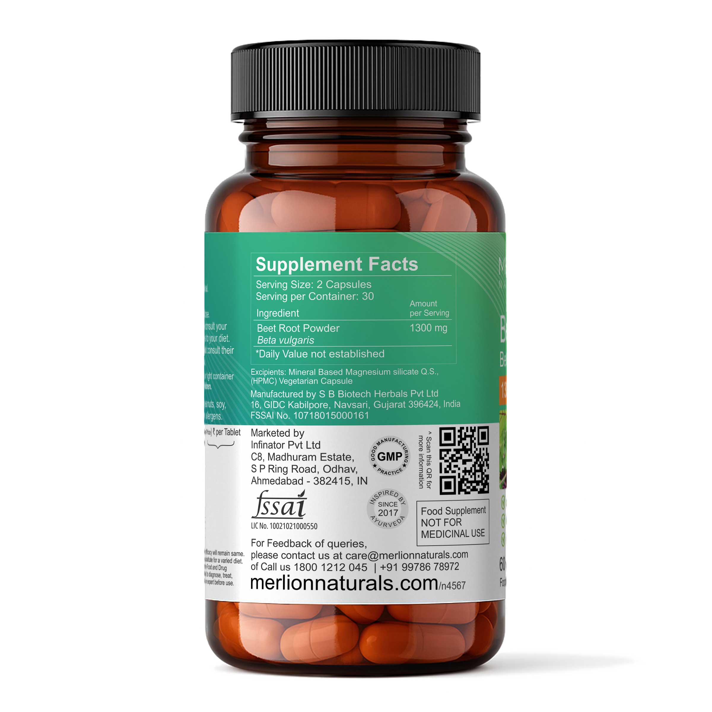 Beet Root Tablets, Beta vulgaris, 500mg x 120 Tablets