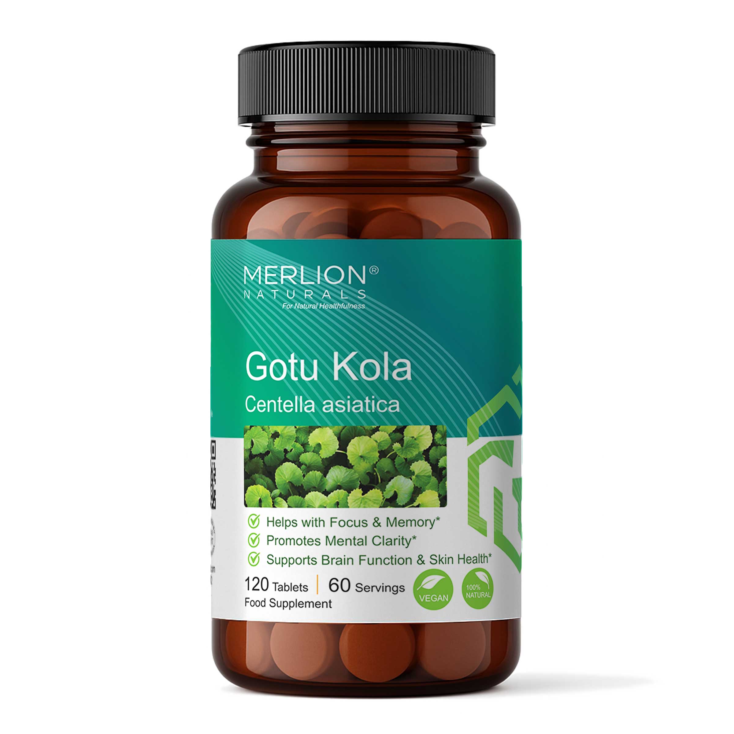 Gotukola Tablets (Centella asiatica), 500mg x 120 Tablets
