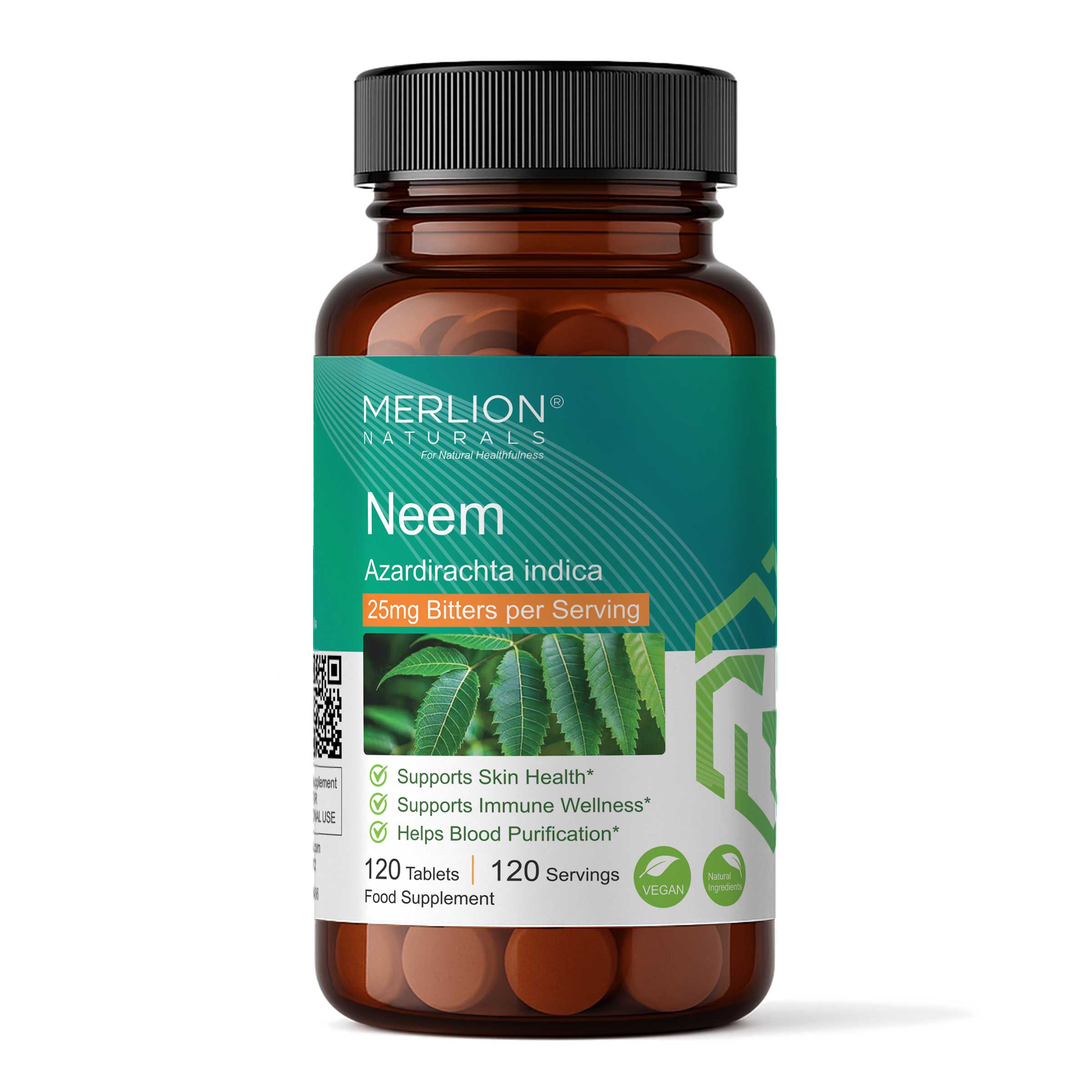 Neem Tablets (Azardirachta indica), 500mg x 120 Tablets