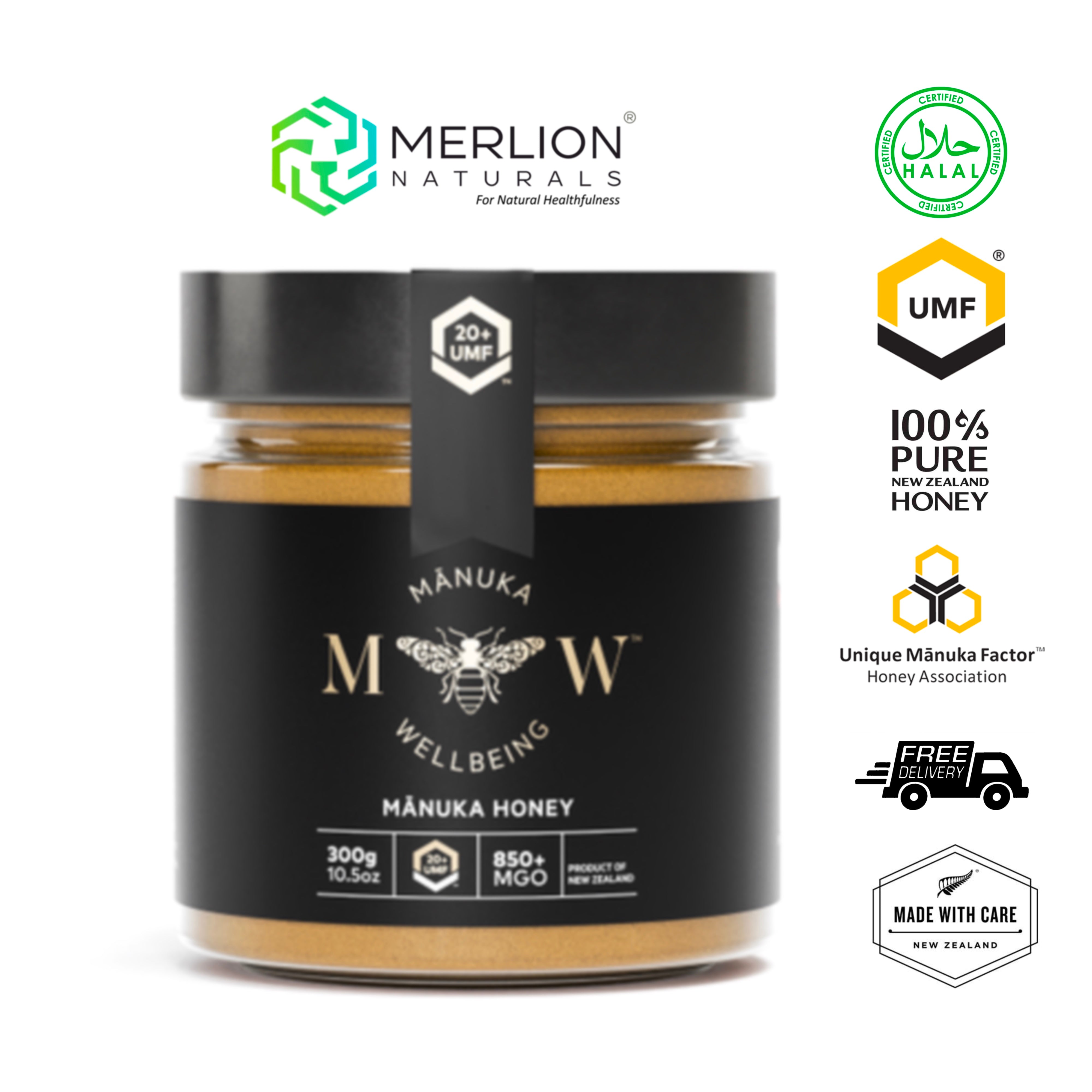 Mānuka Wellbing UMF™ 20+ Manuka Honey 300g New Zealand