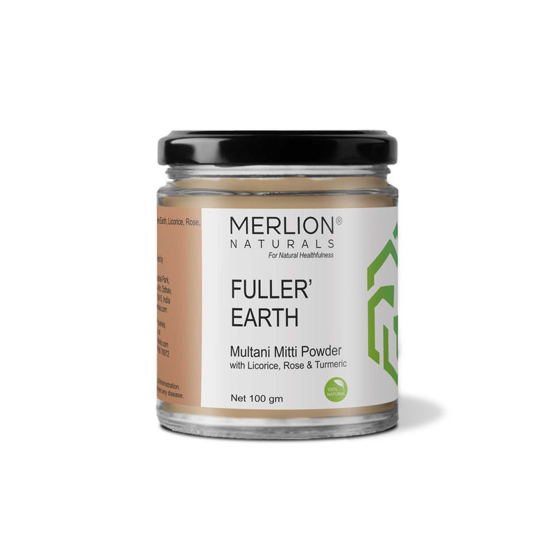 Fuller's Earth Powder | Multani Mitti with Sandal Wood, Turmeric, Licorice and Rose 100 gm / 3.5 oz