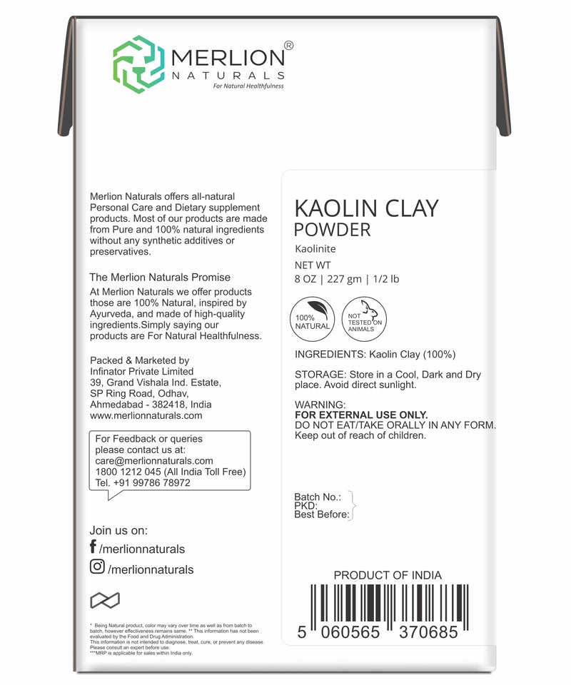 Kaolin Clay Powder | Kaolinite 227gm / 8OZ