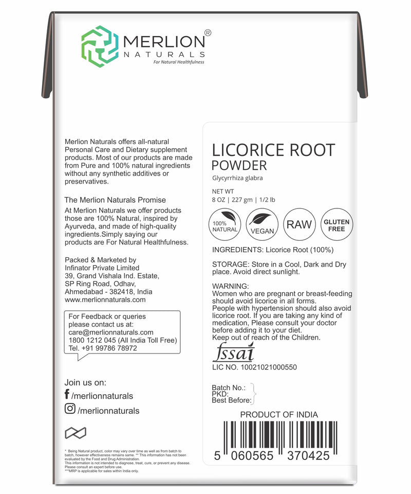 Licorice Root Powder | Glycyrrhiza glabra | Mulethi 227 gm