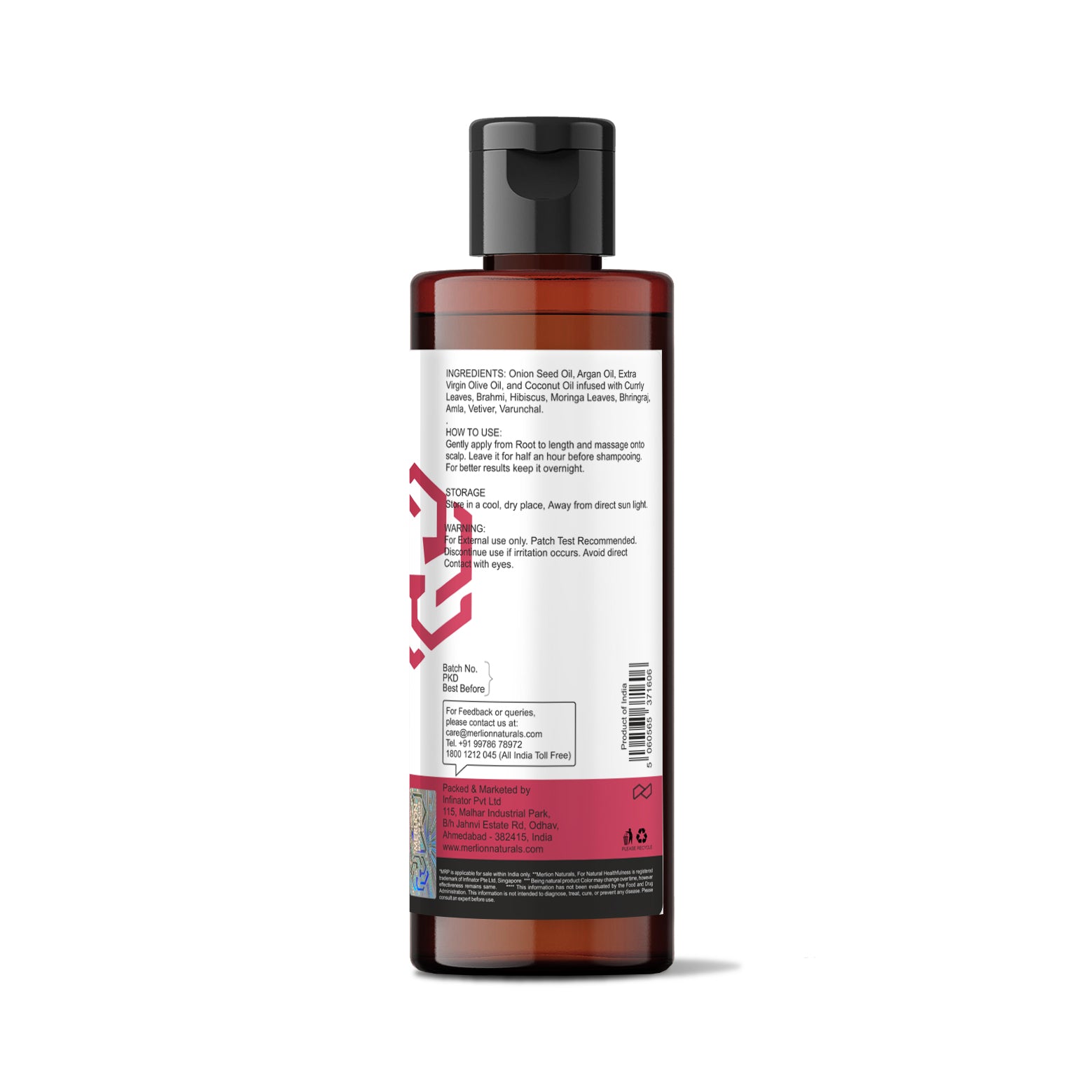 Onion Hair Oil 200ml, An Unique Extra Light Hair Oil