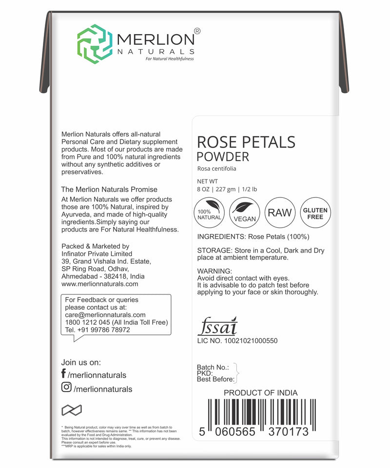 Rose Petals Powder | Rosa centifolia 227 gm / 8 OZ
