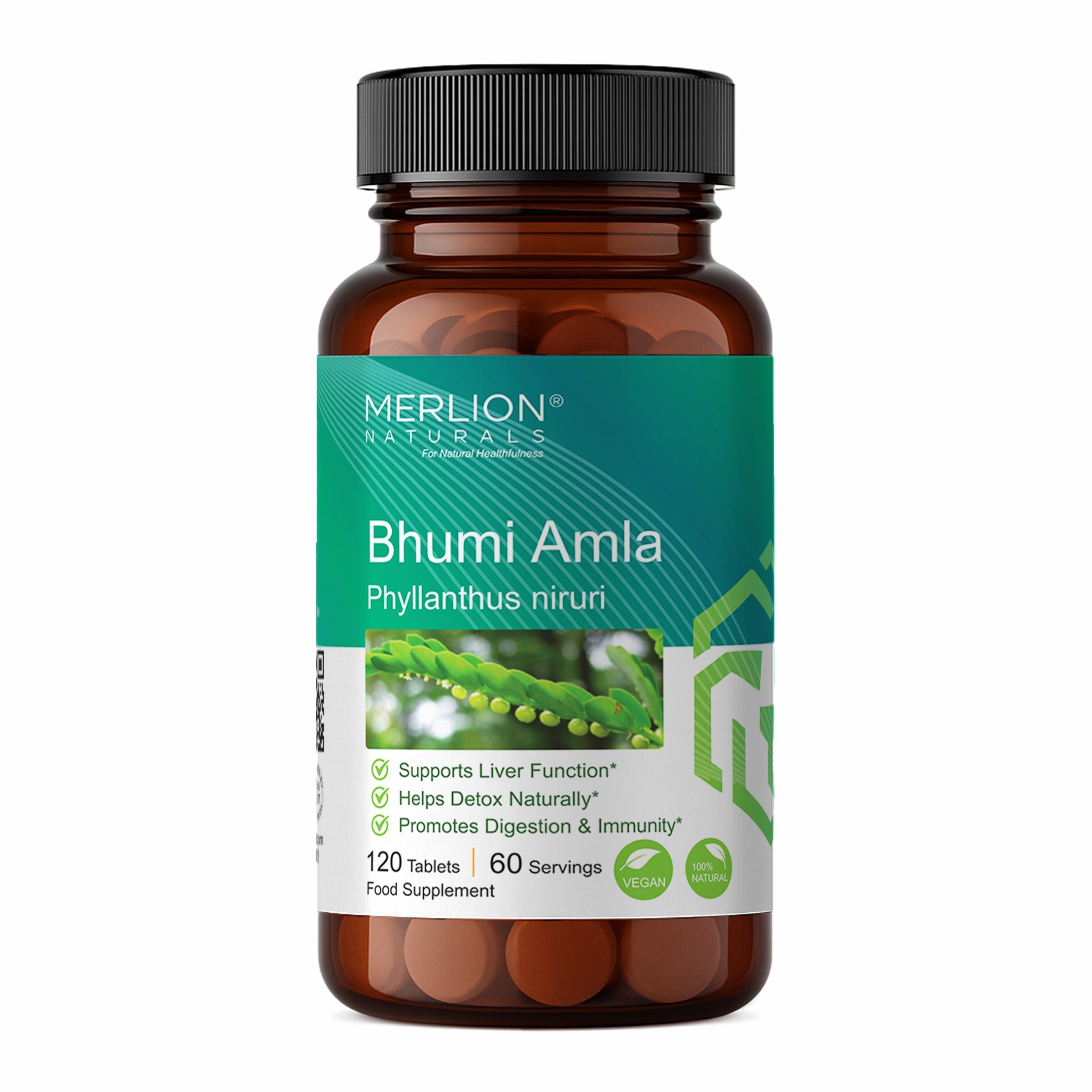 Bhumi Amla Tablets (Phyllanthus niruri), 500mg x 120 Tablets