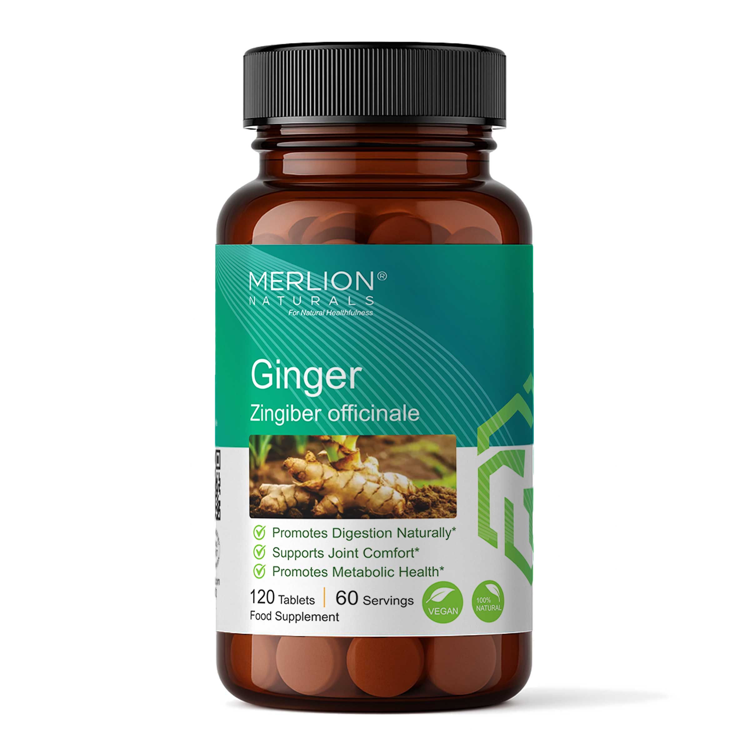 Ginger  Tablets (Zingiber officinale), 500mg x 120 Tablets