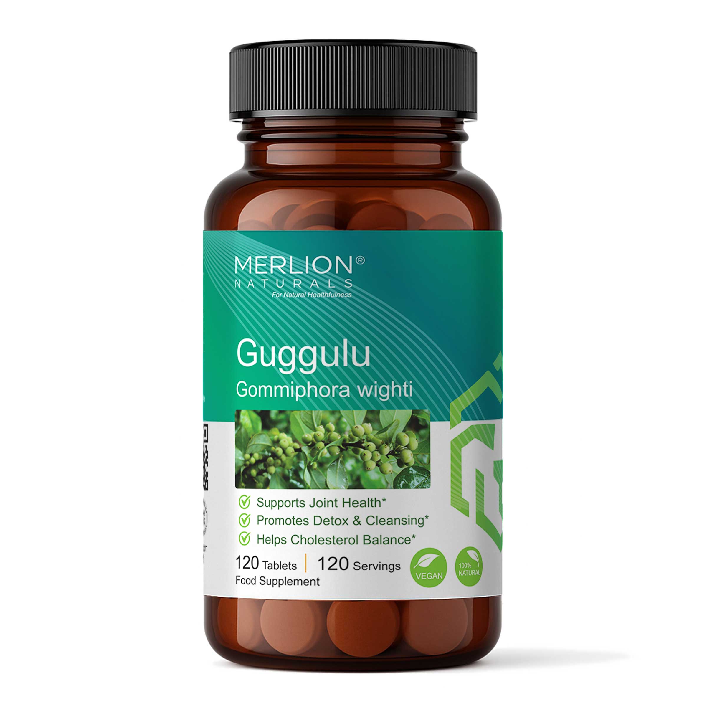 Guggulu Tablets, Commiphora wightii, 500mg x 120 Tablets