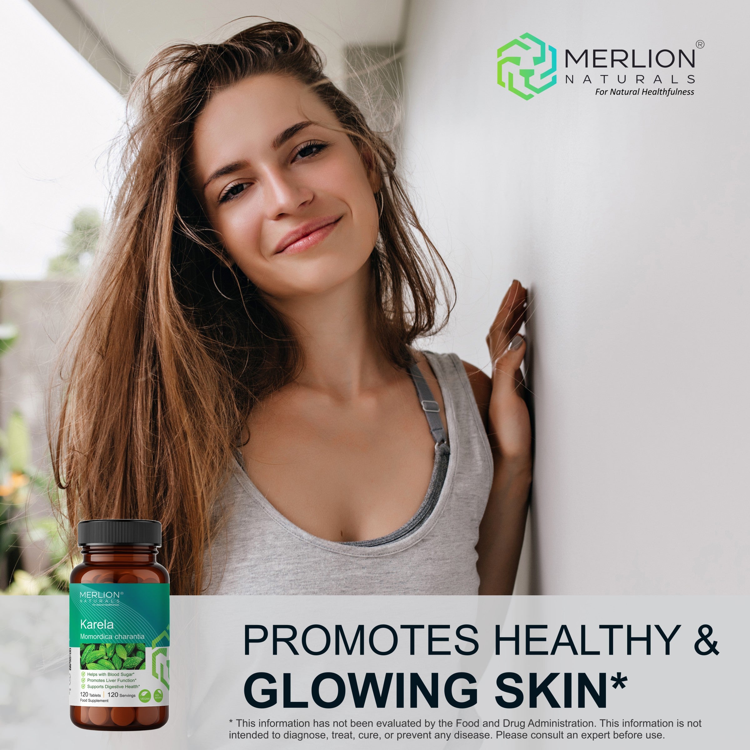 Karela Tablets (Bitter Melon), 500mg x 120 Tablets Merlion Naturals Australia