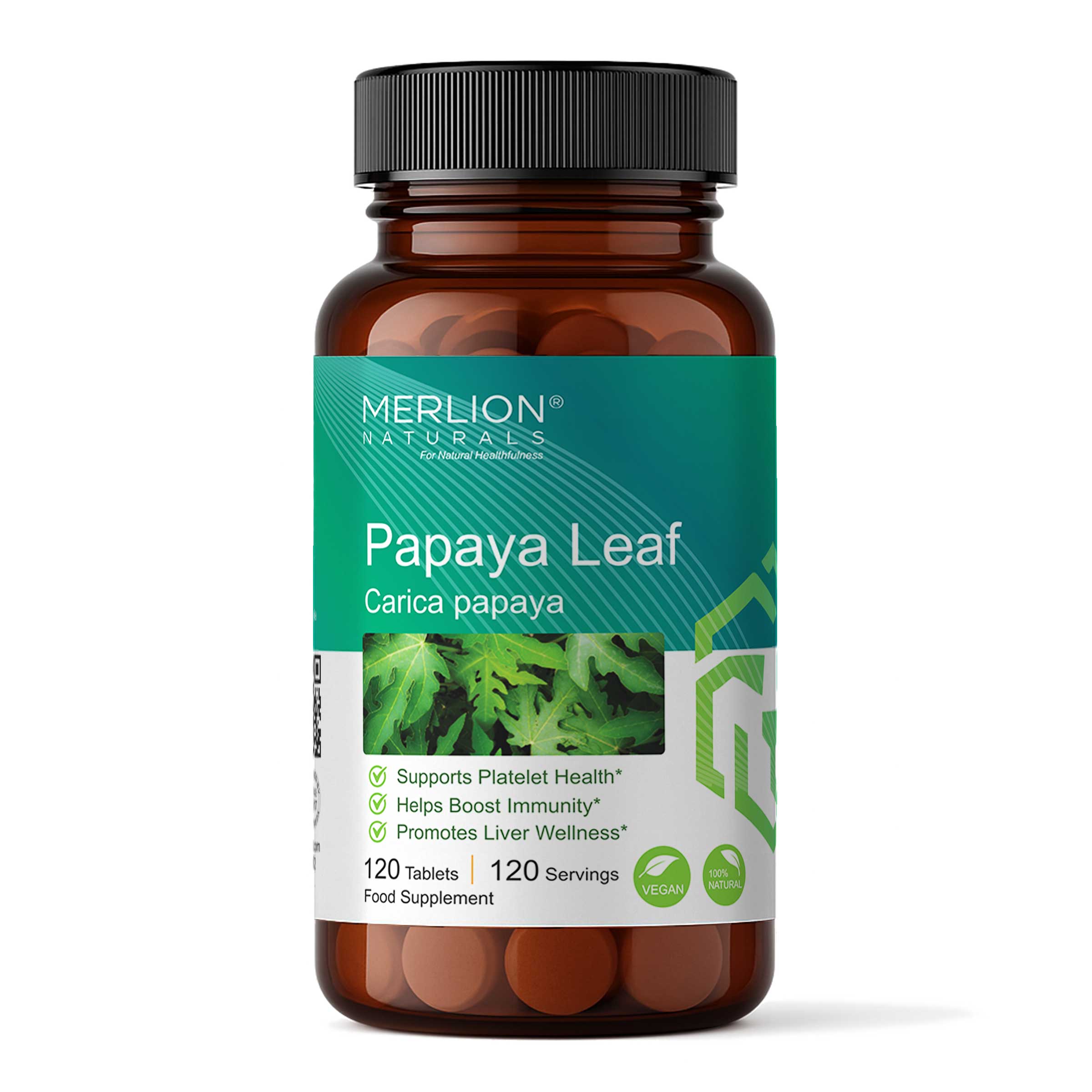 Papaya Leaf Tablets, Carica papaya, 500mg x 120 Tablets
