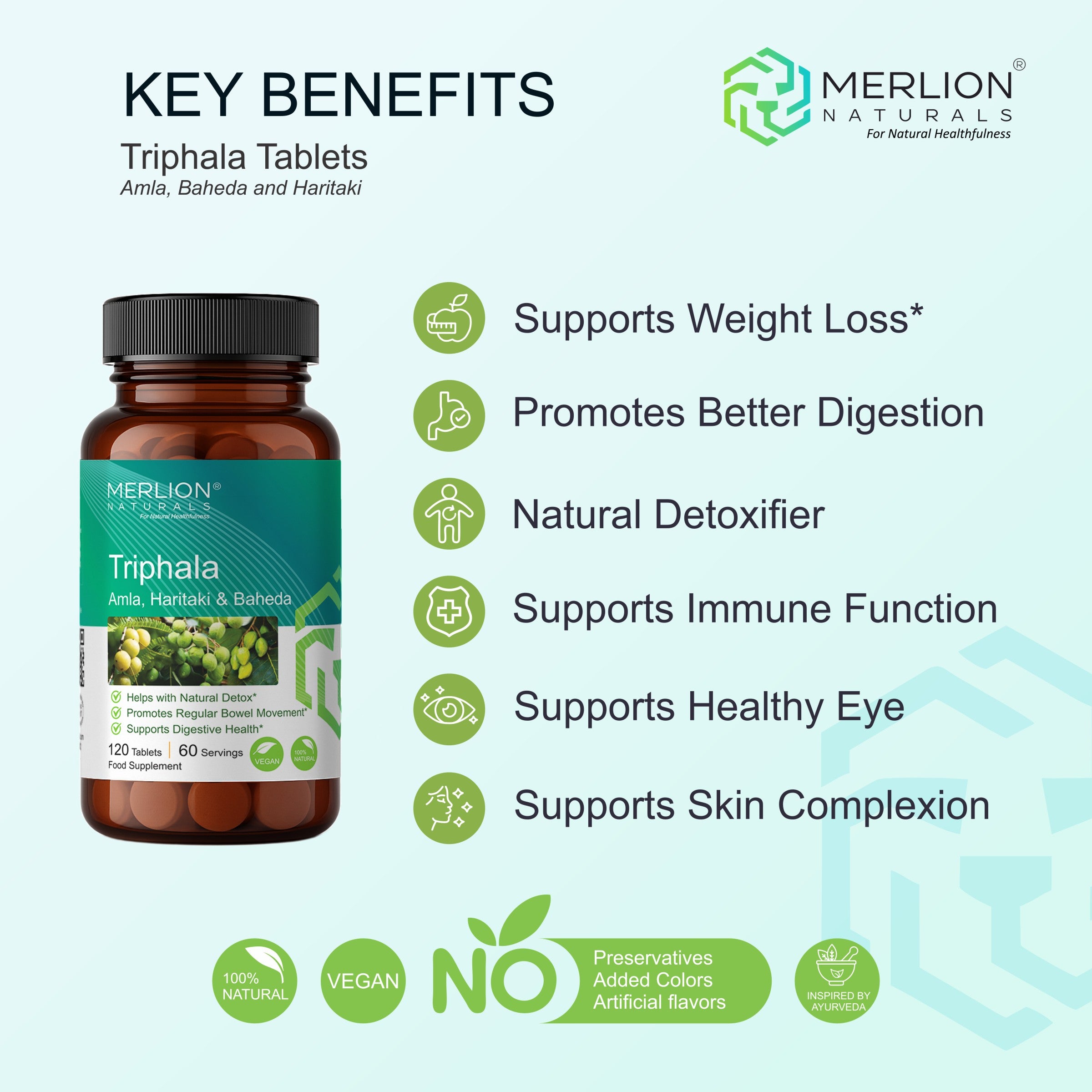 Triphala Tablets  500mg x 120 Tablets