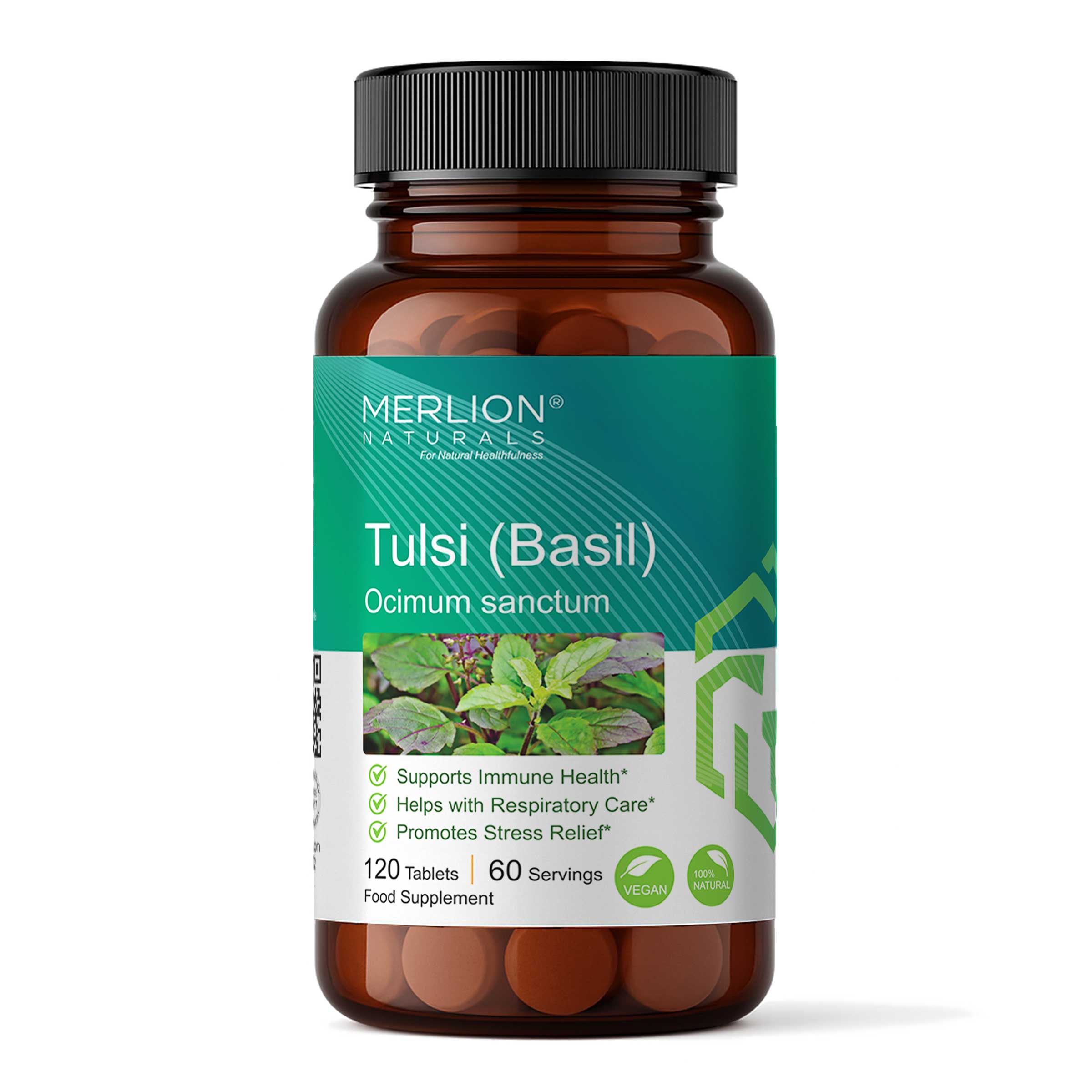 Tulsi Tablets (Basil) Ocimum sanctum, 500mg x 120 Tablets