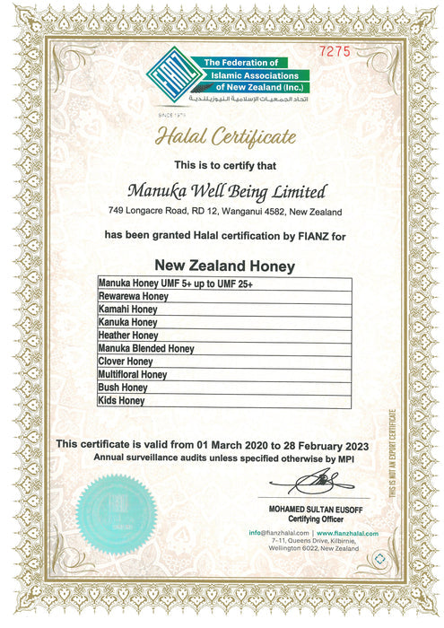 Mānuka Wellbing UMF™ 10+ Manuka Honey 300gm New Zealand