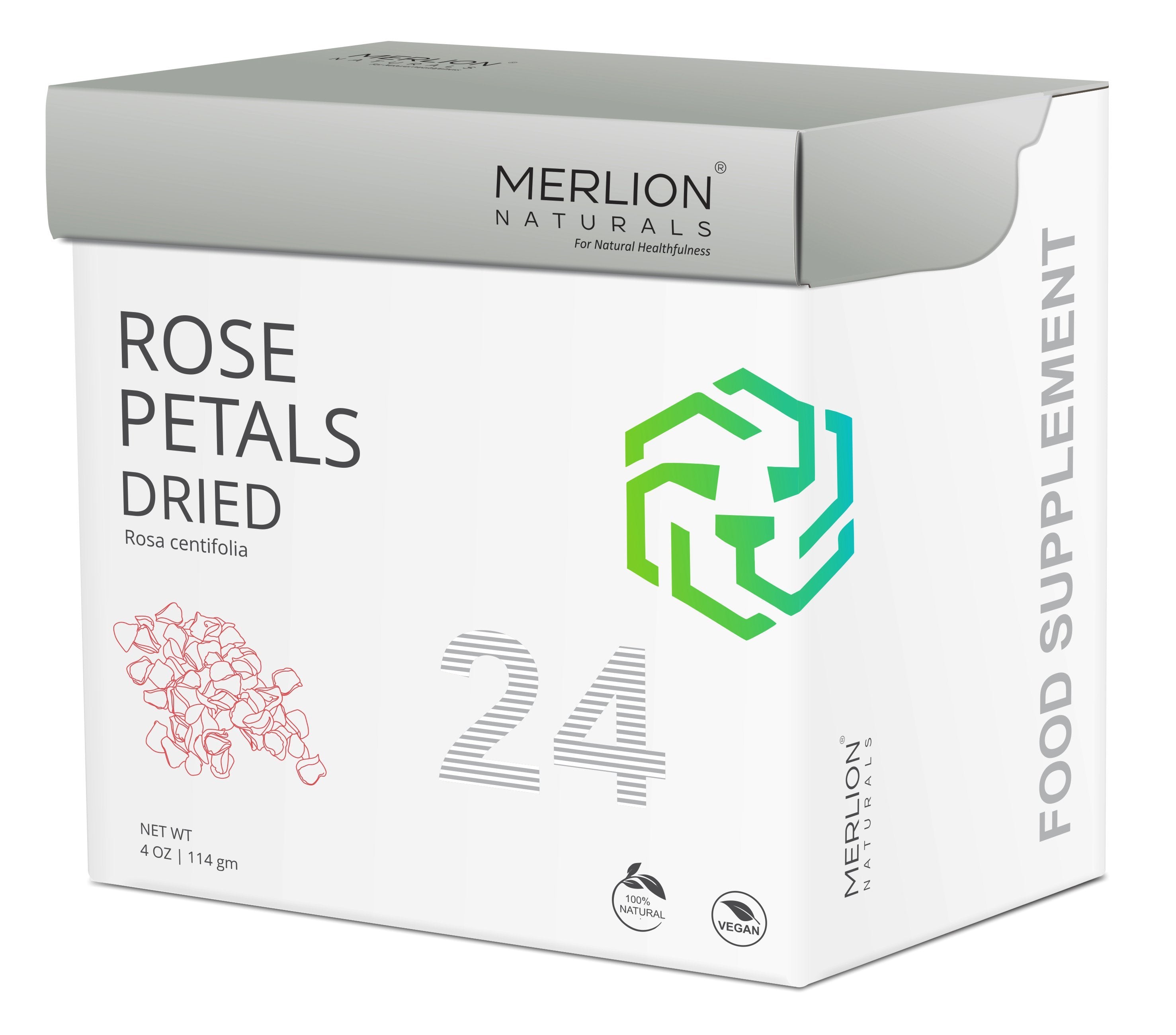 Merlion Naturals Rose Petals Dried 114gm, Front view, Soothing, Antioxidant, Hydration, Acne Control, Aromatherapy
